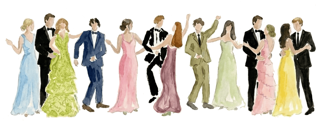 Illustration d'invités élégants
